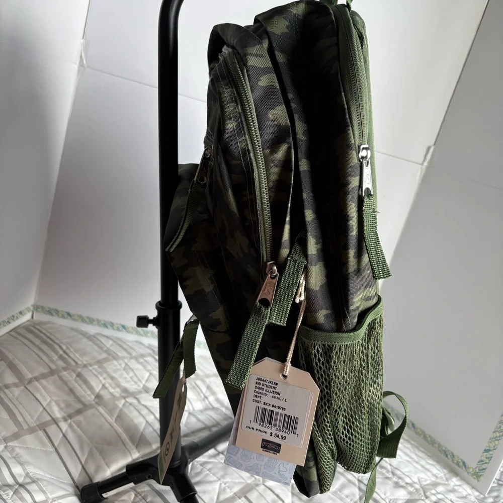 Jansport Big Student Camo Illusion Laptop Backpack, NWT. JS0A47JK